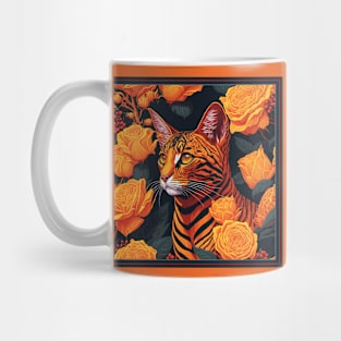 Вengal cat. Style vector (yellow version bengal cat) Mug